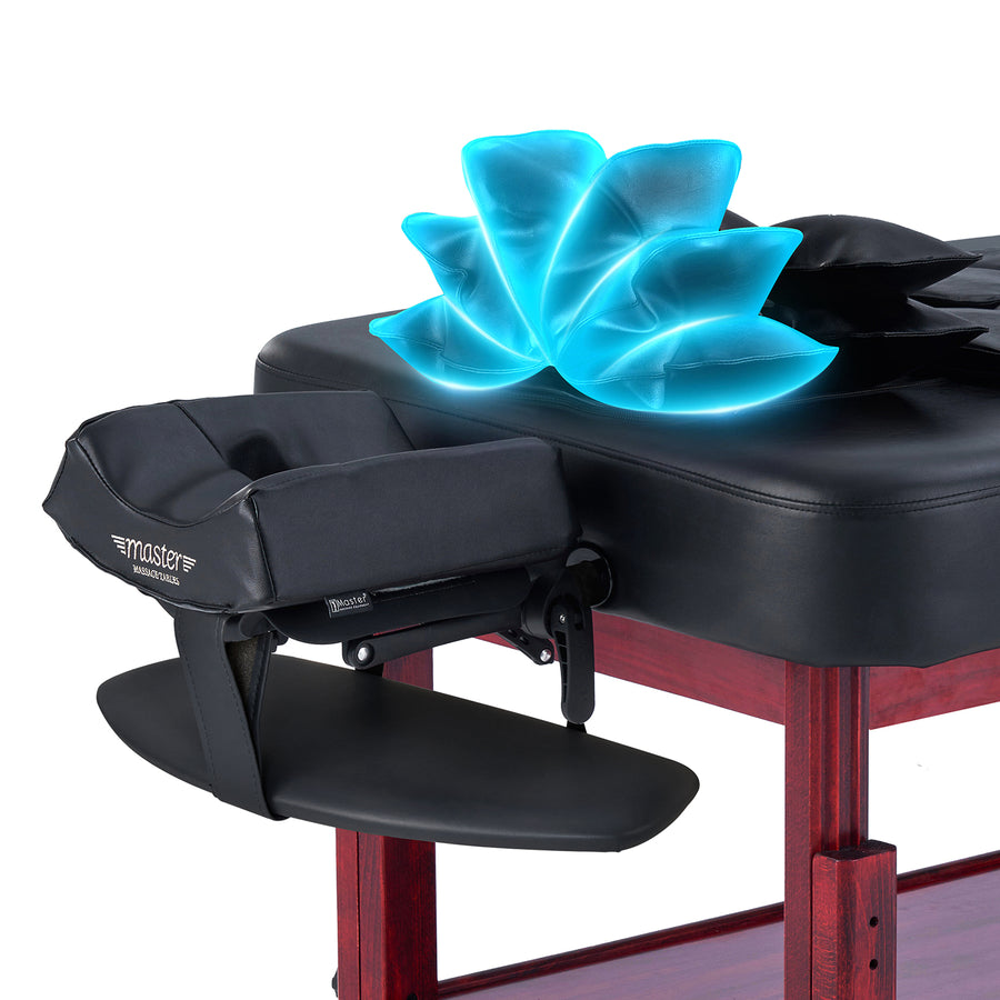 Master Massage 76cm AirMaster-II Ganzkörper-Stretching Airwave-Massagetherapieliege mit Airbags. 3D-Lendenwirbel-Traktion – für Nacken, Rücken, Taille, Hüfte und Schmerzlinderung Chiropraktiktisch