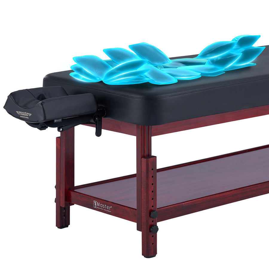 Master Massage 76cm AirMaster-II Ganzkörper-Stretching Airwave-Massagetherapieliege mit Airbags. 3D-Lendenwirbel-Traktion – für Nacken, Rücken, Taille, Hüfte und Schmerzlinderung Chiropraktiktisch