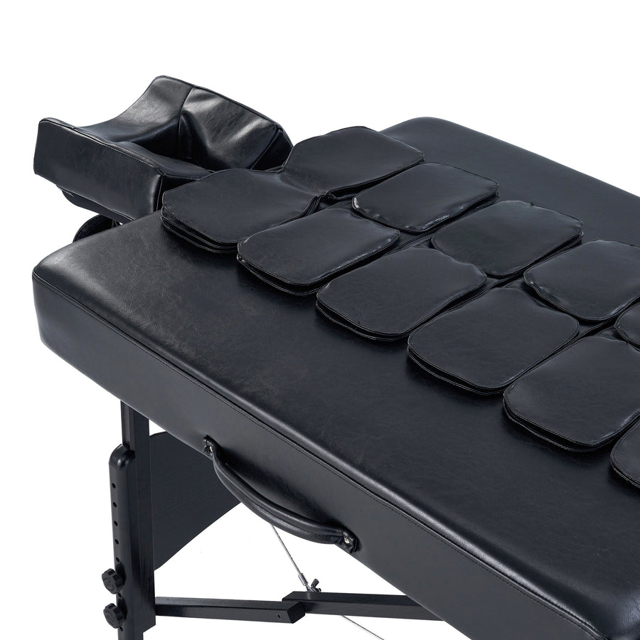 Transportschaden Master Massage 76 cm Monaco Airwave Ganzkörper-Stretching-Massage-Therapietisch, tragbar, mit Airbags, 3D-Lendenwirbel-Traktion – Entspannung und Schmerzlinderung für Nacken, Rücken, Taille, Hüfte, Chiropraktik-Tisch (schwarz)