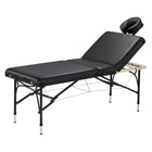 MT Massage 74cm Violet™ Salon Tilt Mobile Massageliege mit Rücklehne & Klappbarem Aluminiumgestell-Beige
