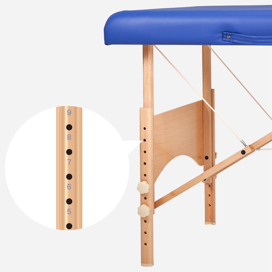 Master Massage 69cm Brady™ Mobile Massageliege mit Klappbares Holzgestell-Himmelblau