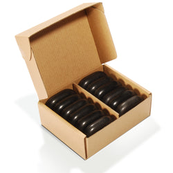Master Massage Mittel Ovular Basalt Hot Stone Massagesteine 6.4cm x 4.6cm x 1.8cm (12St)