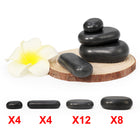 Master Massage 28 St Hot Stone Set Massagesteine 100% Basaltstein mit Eleganter Bambuskiste