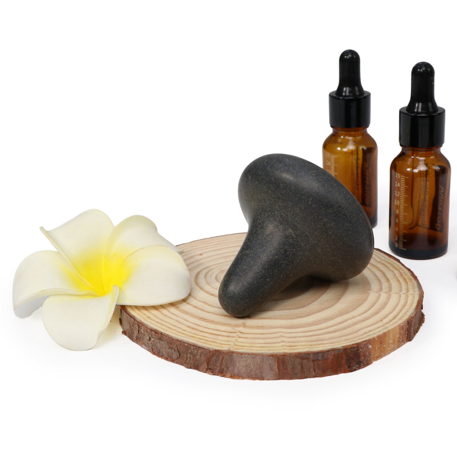 Master Massage Pilzförmiger Basalt Stein für Hot Stone Massage Triggerpunkte Tool 1 St