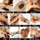 Master Massage 50 St Hot Stone Luxus Set Massagesteine Basaltstein mit Eleganter Bambuskiste
