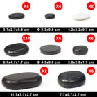 Master Massage 50 St Hot Stone Luxus Set Massagesteine Basaltstein mit Eleganter Bambuskiste
