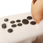 Master Massage 60 St Hot Stone Luxus Set Massagesteine Basalt mit 7 Chakra in Eleganter Bambuskiste