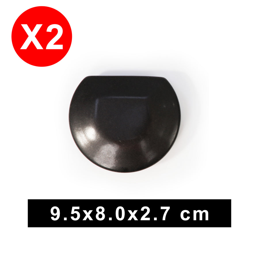 Master Massage Basalt Steine 3/4 Rund für Hot Stone Gua Sha Steine 2er Pack