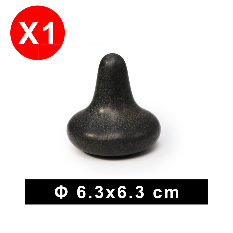 Master Massage Pilzförmiger Basalt Stein für Hot Stone Massage Triggerpunkte Tool 1 St
