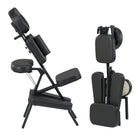 Master Massage Apollo™ Klappbarer Mobiler Massagestuhl Klappbar mit XXL Sitzfläche-Schwarz
