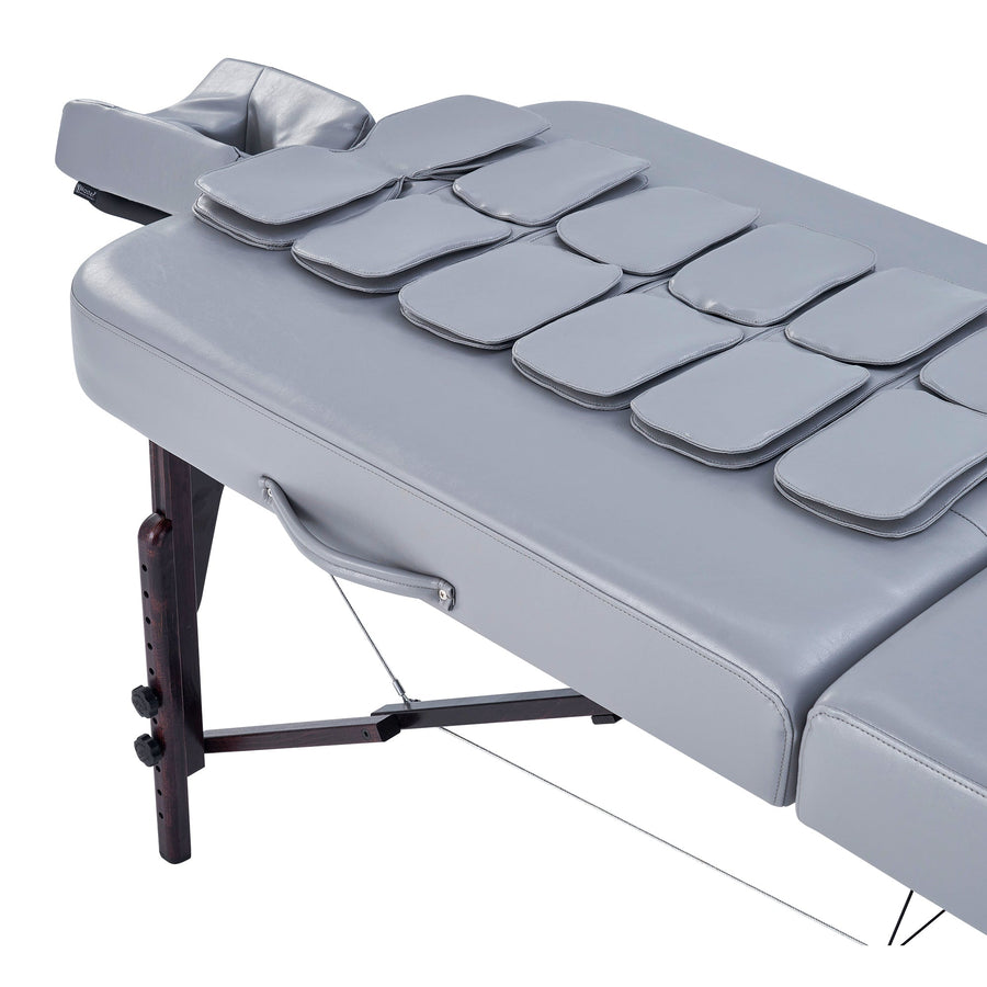 Master Massage 76cm Bristol Airwave Full Body Stretching Portable Massage Therapietable with Reiki Panel and Airbags . 3D Lumbar Traction - Neck, Back, Waist, Hip Relaxation & Pain Relief for Professional& Home Use Chiropractic Table (Dove Grey)