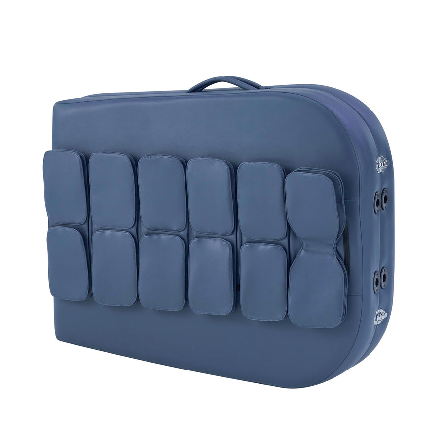 Master Massage 76cm Concord Airwave Full Body Stretching Portable Massage Therapietable with Reiki Panel and Airbags. 3D Lumbar Traction - Neck, Back, Waist, Hip Relaxation & Pain Relief for Professional& Home Use Chiropractic Table (Royal Blue)