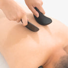 Master Massage Halbmondförmiger Basalt Stein für Hot Stone Massagen 2er Pack