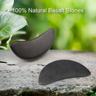 Master Massage Halbmondförmiger Basalt Stein für Hot Stone Massagen 2er Pack