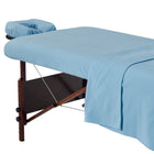 Master Massage Flanell 3er Set Überzug Spanntuch, Laken, Kopfkissenüberzug für Massageliege Salon Baumwolle - Lila