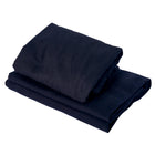Master Massage Flanell 3er Set Überzug Spanntuch, Laken, Kopfkissenüberzug für Massageliege Salon Baumwolle - Schwarz
