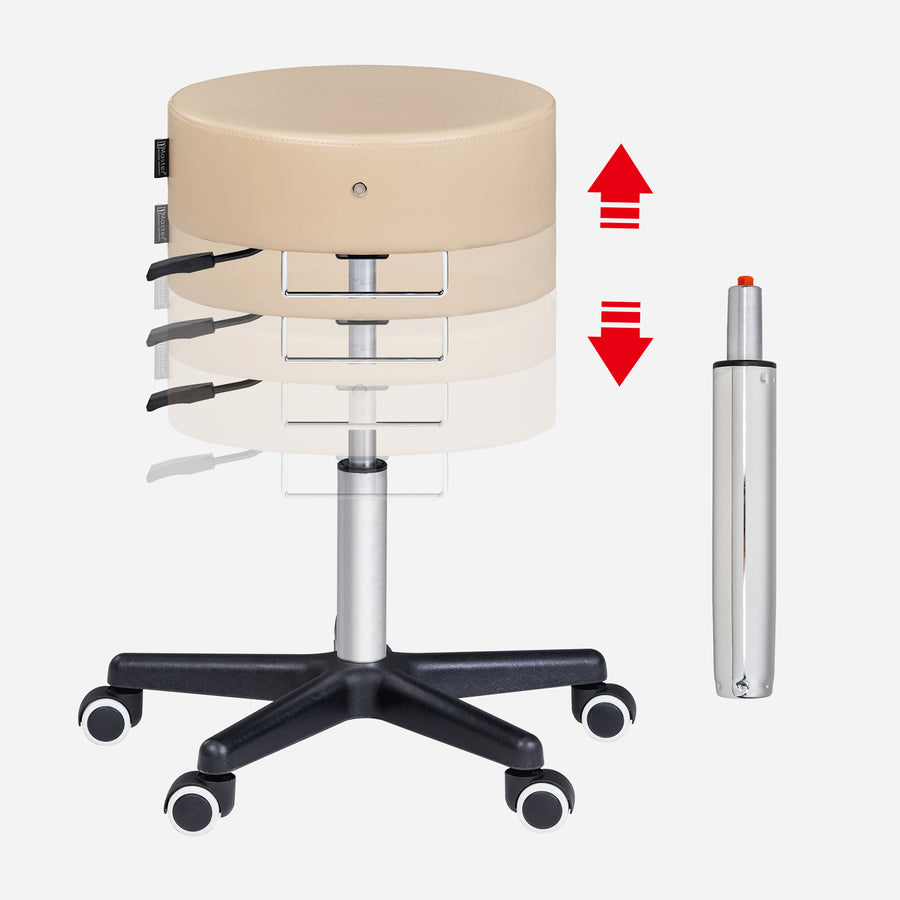 Master Massage Costco™ Glider Rollhocker Drehhocker Kosmetikhocker Beige