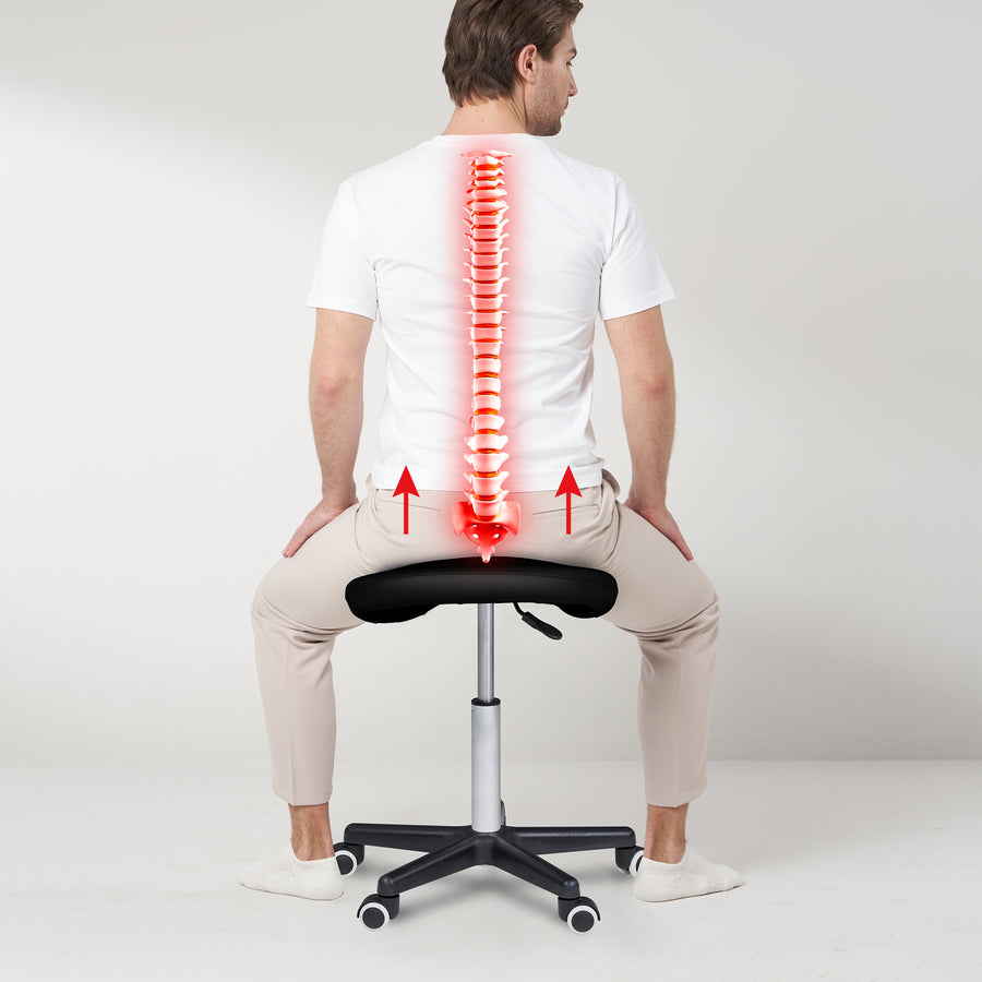 Master Massage Sattelhocker Rollhocker Kosmetikhocker Schwarz