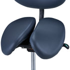 Master Massage Berkeley™ Sattelhocker Rollhocker mit Rücklehne im Split-Seat-Stil mit Zwei Kippoptionen Königsblau