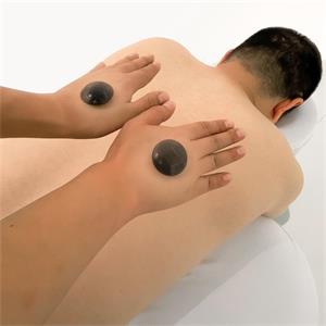 Master Massage Basalt Stein Malteser Form für Hot Stone Massage 10er Pack