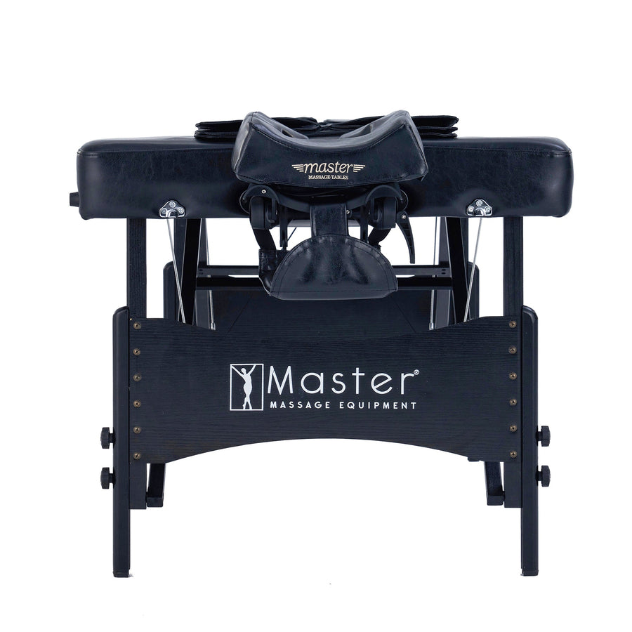 Master Massage 76cm Monaco Airwave Full Body Stretching Portable Massage Therapietable with Airbags, 3D Lumbar Traction - Neck, Back, Waist, Hip Relaxation & Pain Relief for Professional & Home Use Chiropractic Table (Black)