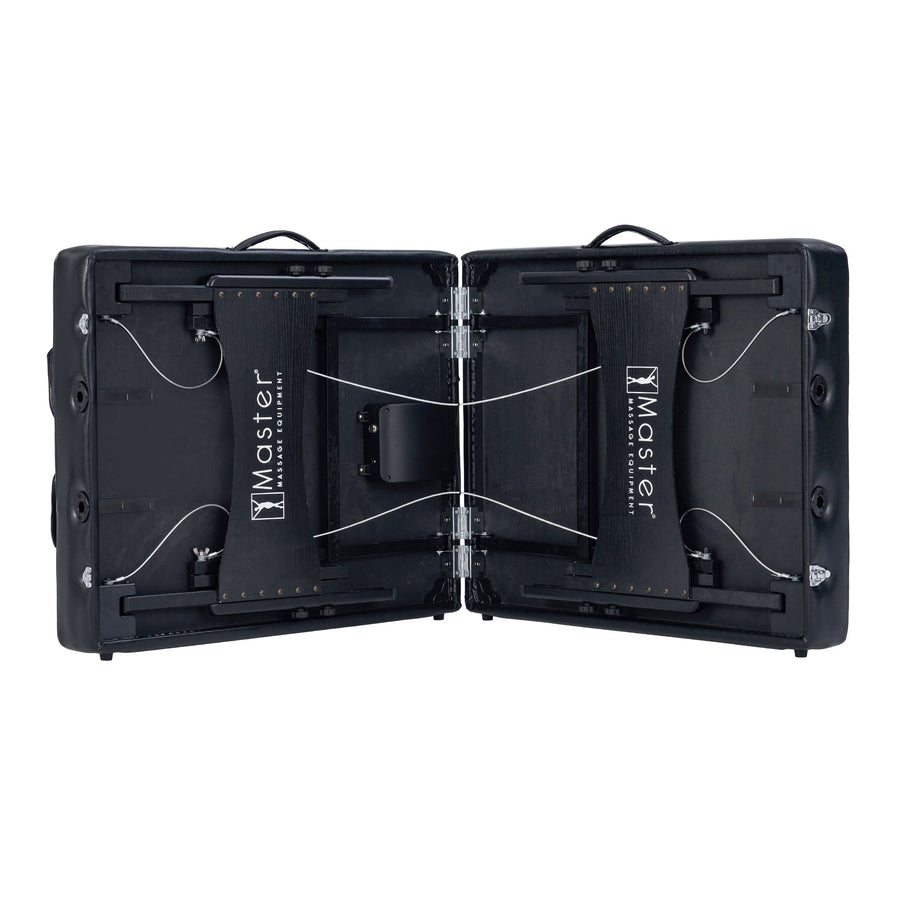 Master Massage 76cm Monaco Airwave Full Body Stretching Portable Massage Therapietable with Airbags, 3D Lumbar Traction - Neck, Back, Waist, Hip Relaxation & Pain Relief for Professional & Home Use Chiropractic Table (Black)