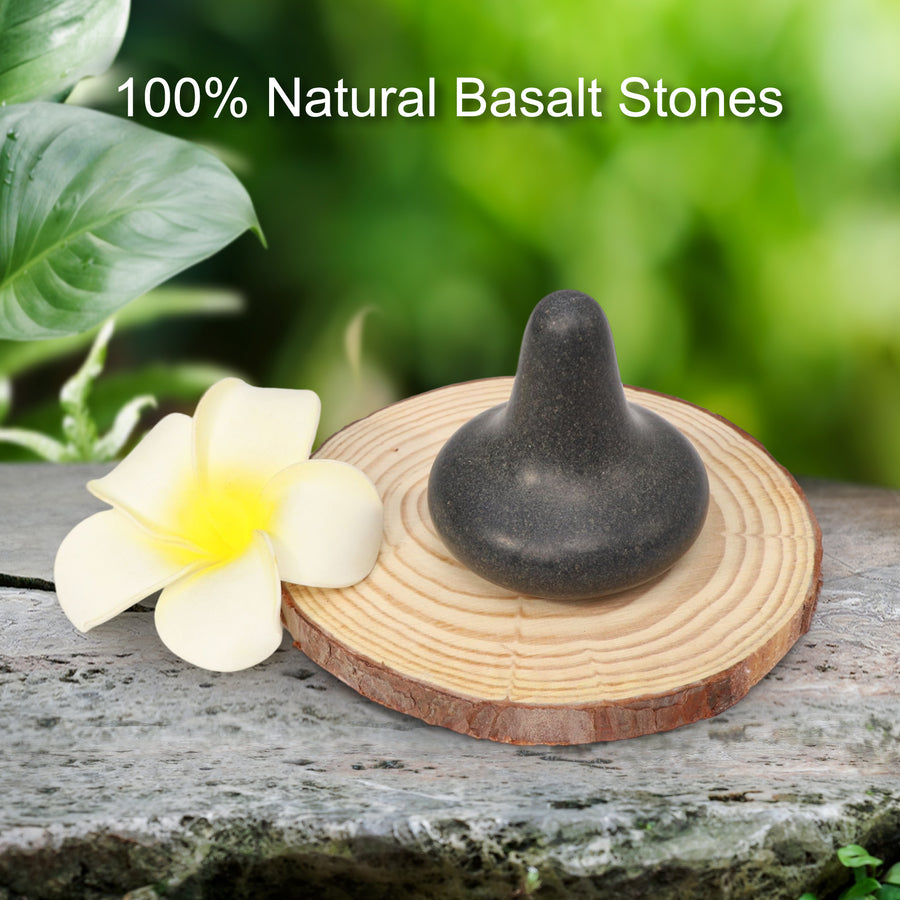 Master Massage Pilzförmiger Basalt Stein für Hot Stone Massage Triggerpunkte Tool 1 St