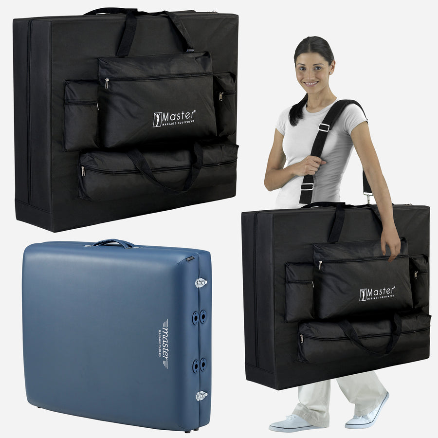 Master Massage Coronado™ Mobile Massageliege mit Ambiente Lichtpaket Klappbarem Holzgestell-Königsblau