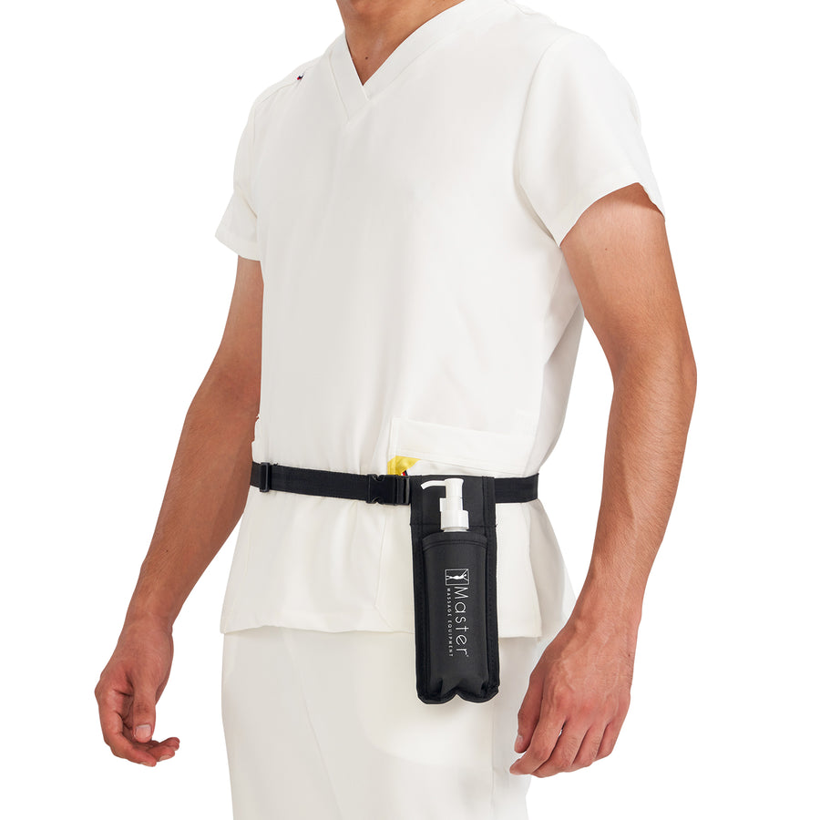 Master Massage Öl-Flaschenhalter Öl-Holster Doppelflasche Hüfttasche inkl. 2 x Spender Flasche, ca. 250ml