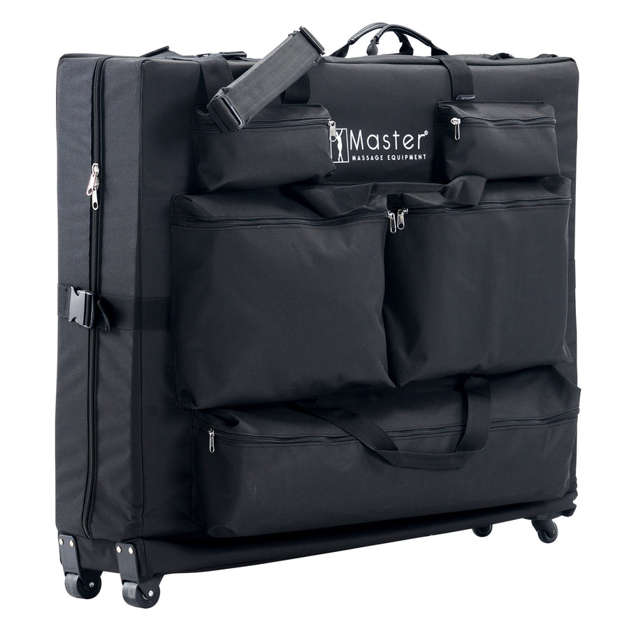 Master Massage Transportkoffer mit Schultergurt & Rädern für 64cm~79cm Massageliegen Nylon noch leichterer Transport-Schwarz
