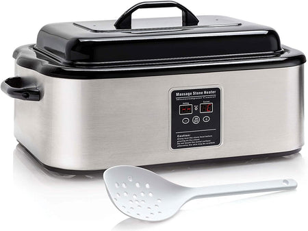 Master Massage Hot Stone Wärmegerät Erwärmer groß (17 Liter) für Wärmebehandlung - einfache Bedienung digitale Kontrolleinheit und Temperaturanzeige