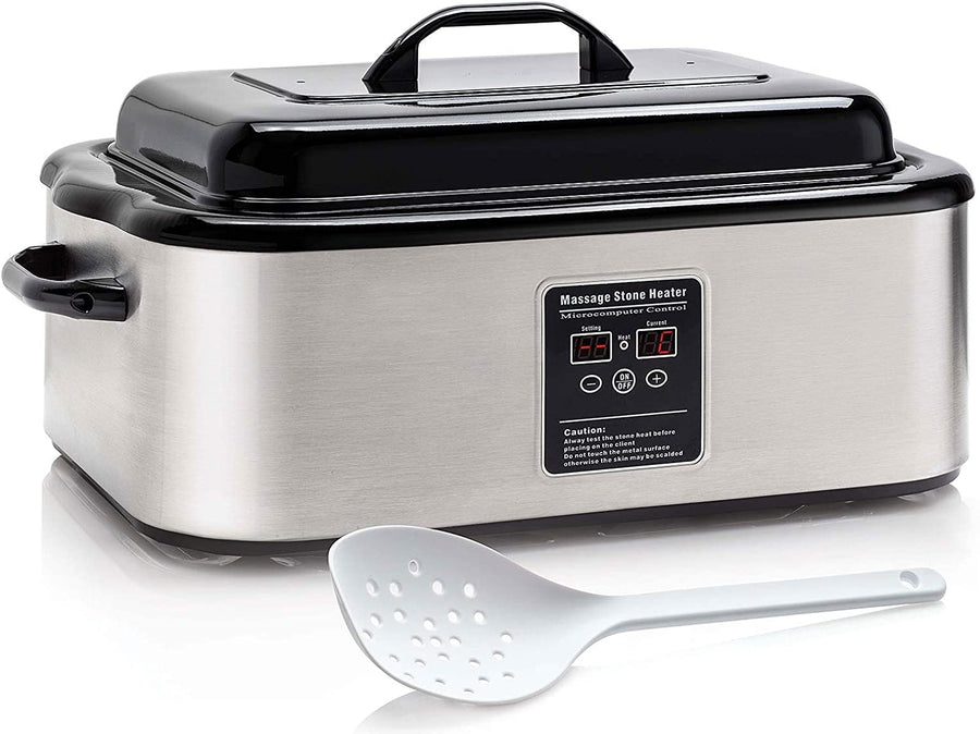 Master Massage Hot Stone Wärmegerät Erwärmer groß (17 Liter) für Wärmebehandlung - einfache Bedienung digitale Kontrolleinheit und Temperaturanzeige