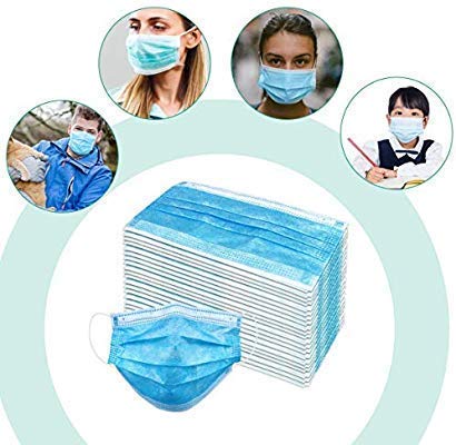 Einwegmaskenmasken 3-lagige Masken staubdichter Schutz Infektionssichere Schutzmasken Atemmasken mit Ohrringen, um das Eindringen von Staub zu verhindern