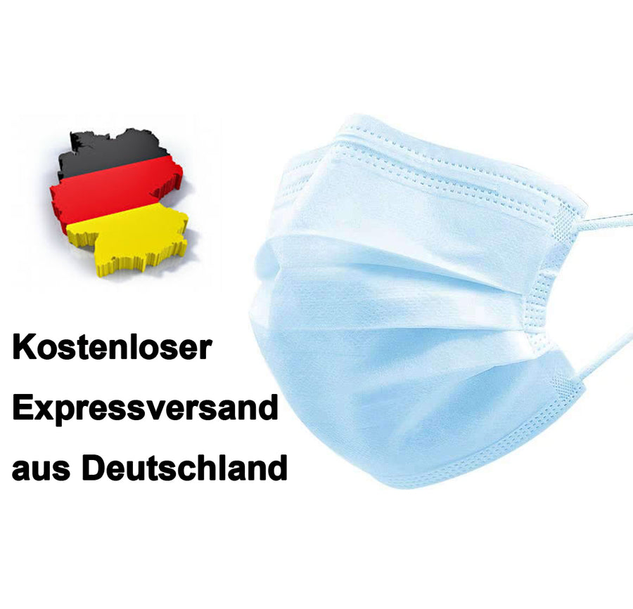 Einweg Mundschutz Atemmaske 3-lagige staubdichter Schutz Infektionssichere Schutzmasken 50 Stück