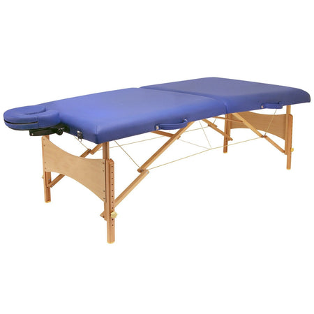 B-Ware Master Massage 69cm Brady™ Mobile Massageliege Massagebank Paket mit Klappbares Holzgestell-Himmelblau