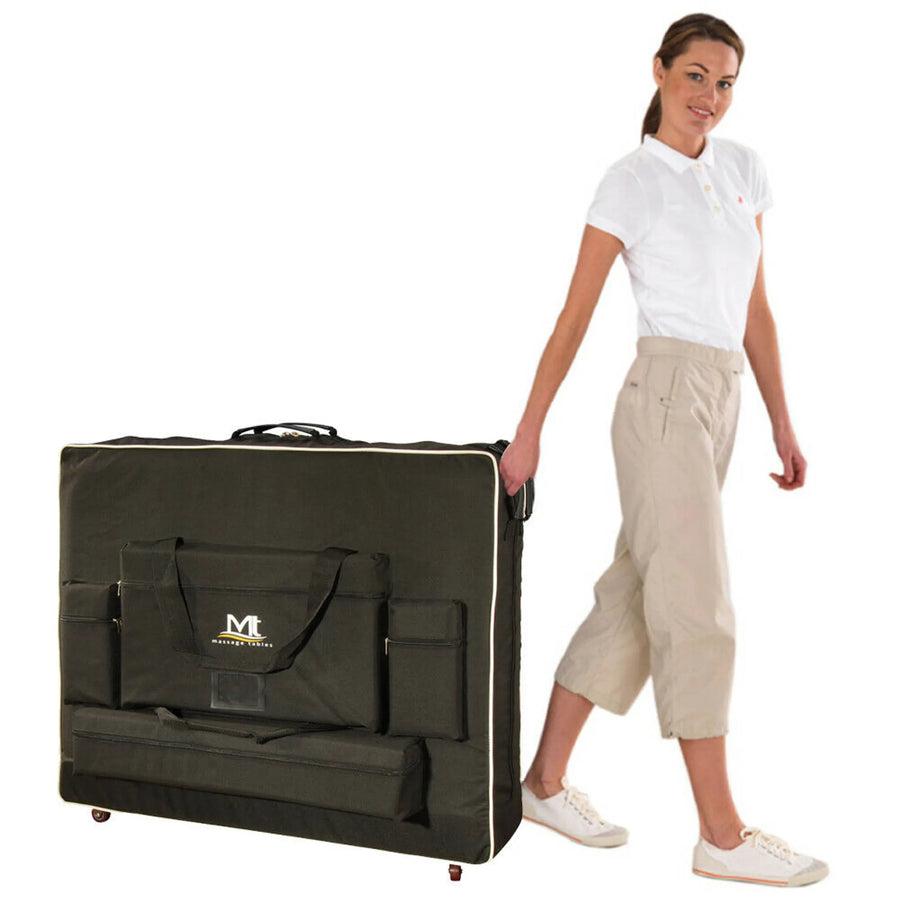 Master MT Massage Transporttasche mit Schultergurt & Rädern für 76cm Massageliegen Nylon noch leichterer Transport-Schwarz