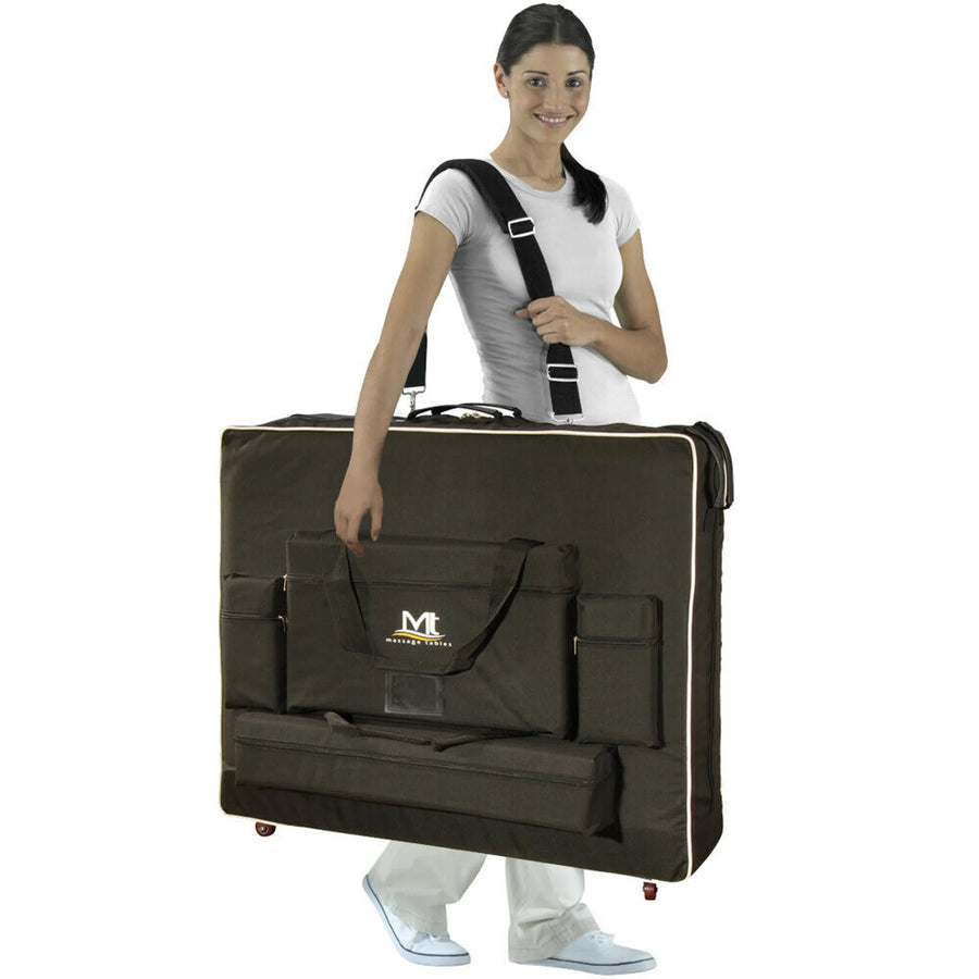 Master MT Massage Transporttasche mit Schultergurt & Rädern für 71cm Massageliegen Nylon noch leichterer Transport-Schwarz