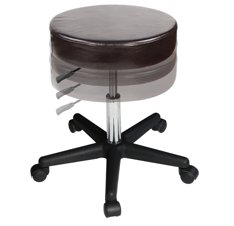Master Massage Non-Costco Rollhocker Drehhocker Arbeitshocker Praxishocker Kosmetikhocker Hocker, Kaffeefarben