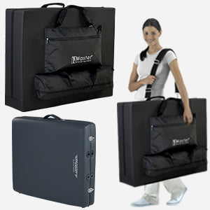 Master Massage 71cm NewPort™ Mobile Massagetherapieliege mit Ambiente Lichtpaket Klappbarem Holzgestell-Königsblau