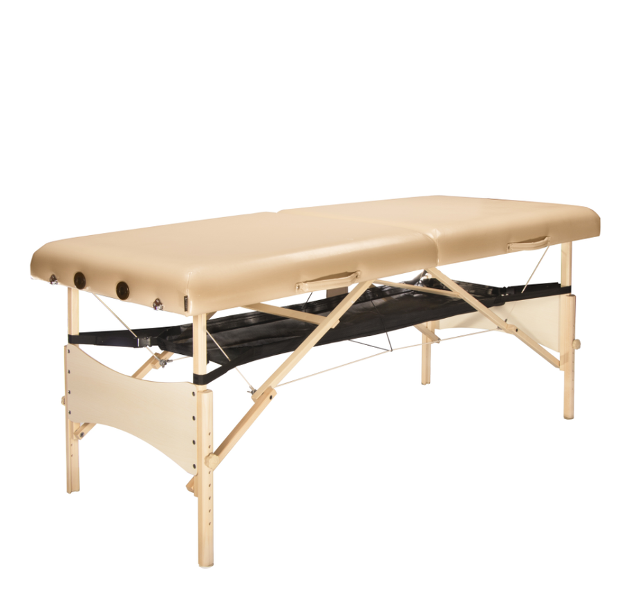 Master Massage-Hängematte, Porta-Regal, tragbarer Massagetisch aus Holzgestell, Stauraum für Polster, Kissen, Kissen, Betttücher und Zubehör, schafft mehr Platz unter Ihrem Tisch (Massagetisch nicht enthalten)
