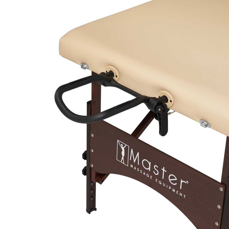 Master Massage 71cm Argo™ Mobile Massagetherapieliege mit Ambiente Lichtpaket und Klappbares Holzgestell