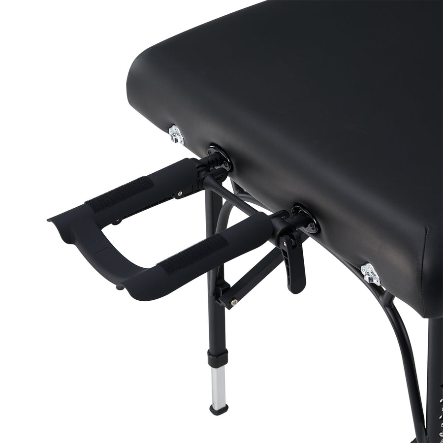 MT Massage 74cm Violet™ Salon Tilt Mobile Massageliege mit Rücklehne & Klappbarem Aluminiumgestell-Schwarz