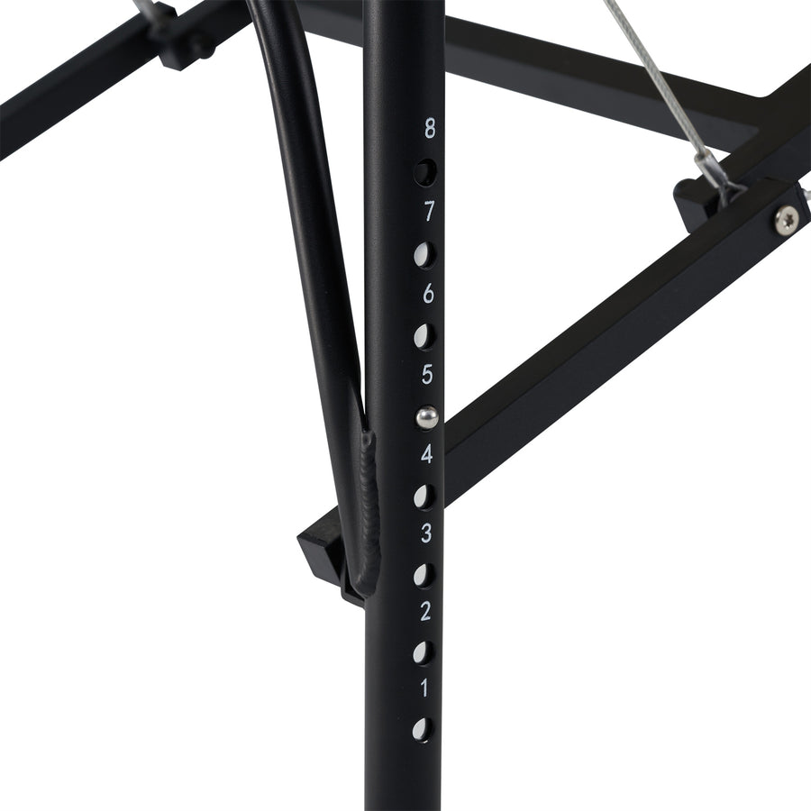 MT Massage 74cm Violet™ Salon Tilt Mobile Massageliege mit Rücklehne & Klappbarem Aluminiumgestell-Schwarz