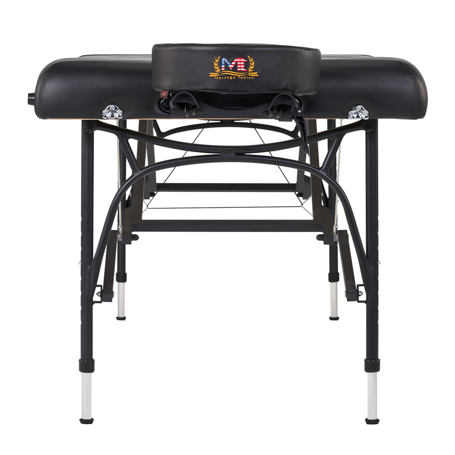 MT Massage 74cm Violet™ Salon Tilt Mobile Massageliege mit Rücklehne & Klappbarem Aluminiumgestell-Schwarz