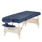 Master Massage 71cm Coronado™ Mobile Massageliege Paket mit Klappbarem Holzgestell-Königsblau