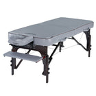 Master Massage 76cm Montour™ LX Mobile Massageliege mit Memory Foam & Klappbarem Holzgestel-Taubengrau