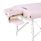 Master Massage Montclair™ Mobile Massageliege mit Ambiente Lichtpaket Memory Foam & Klappbares Holzgestell-Kristallrosa