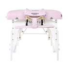 Master Massage Montclair™ Mobile Massagetherapieliege mit Ambiente Lichtpaket Memory Foam & Klappbares Holzgestell-Kristallrosa