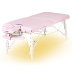 Master Massage Montclair™ Mobile Massageliege mit Ambiente Lichtpaket Memory Foam & Klappbares Holzgestell-Kristallrosa