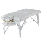 Master Massage Montclair™ Mobile Massagetherapieliege mit Ambiente Lichtpaket Memory Foam & Klappbares Holzgestell-Schneeweiß